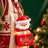 Light Up Santa Claus Stress Relief Keychain Voice Function Christmas Key Ring For Bag Pendant Xmas Party Small Gift