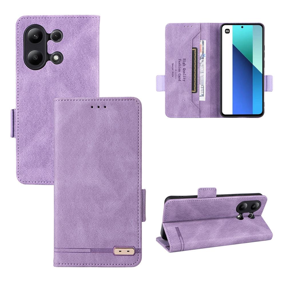 Redmi Note 13 4G Leather Flip Phone Case with Magnetic Buckle