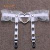 1Pc Women Girl Punk Gothic Heart-shape Ring Spikes Elastic Garter Belt Suspender Erotic Accessories
