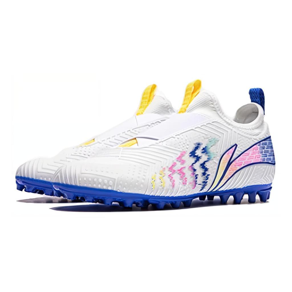 Li Ning Kids Speed Shadow 2 Young MG Artificial Turf Fabric Comfortable Versatile Non-Slip Shock Absorbing Low-Top Soccer Shoes YKGU004-3