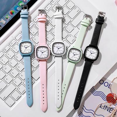 Dames quartzhorloges Leuke horloges voor studentenmodeontwerp Vierkant meisjeshorloge Beste cadeaus Klok