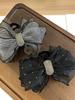 1 Women's Summer New Rhine-mesh Bow Grab Clip Back Head Disc Hair Clip Large Shark Clip Temperament Hair Clip Headpiece
