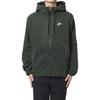Nike Sportswear Essentials+ Embroidered Logo Velour Hooded Jacket Men Outerwear Green DD4883-355