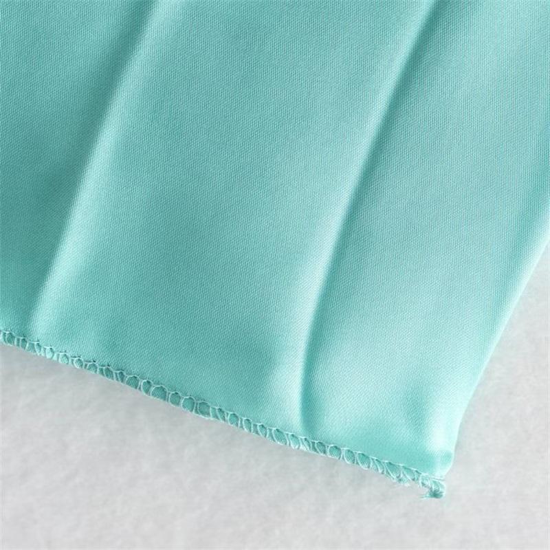 Women Fashion Solid Color Pleated Satin Midi Skirt Vintage High Waist Zipper Loose Female Skirts Streetwear