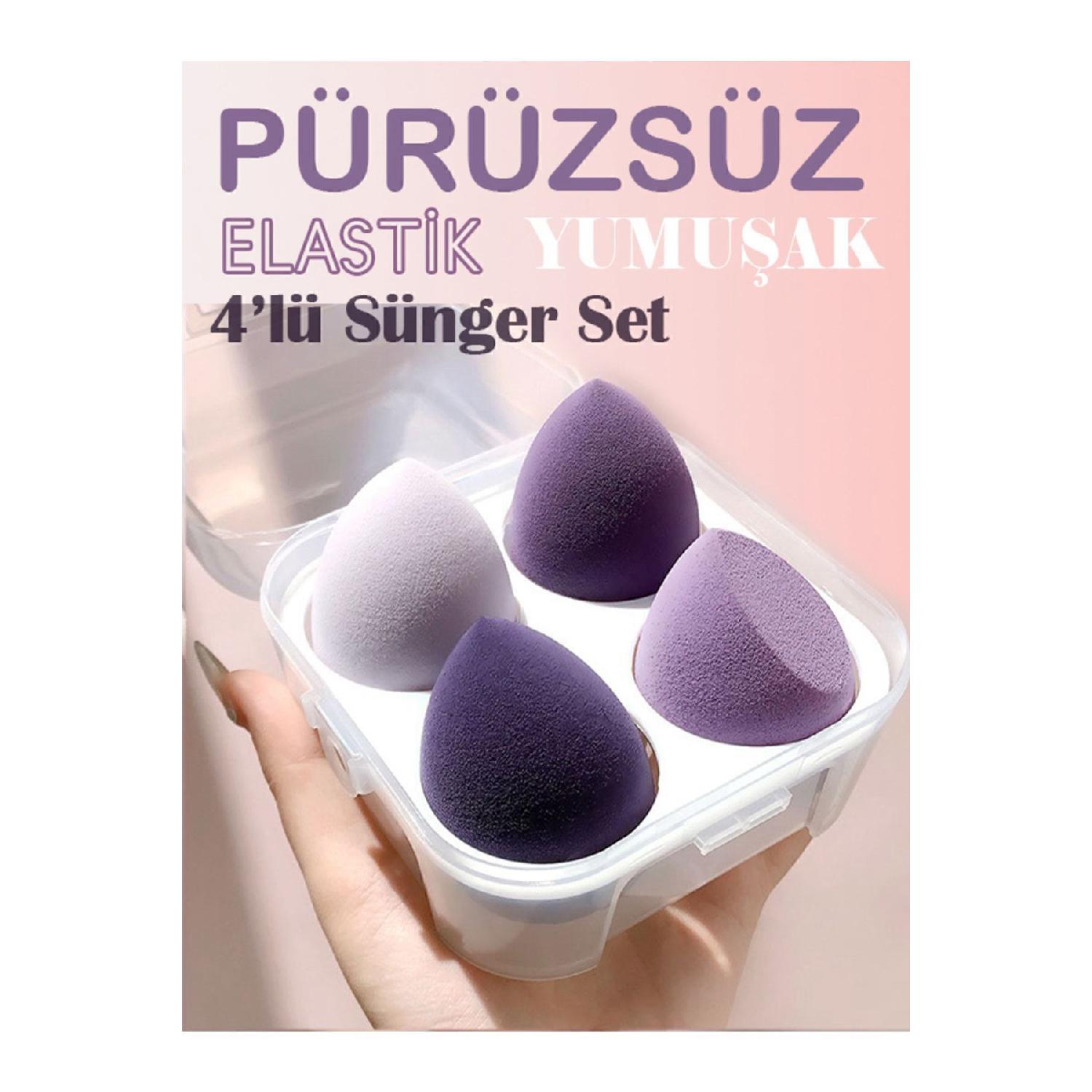 

Sponge Boxed Sponge Set, Foundation, Concealer, Powder Application Set Of 4