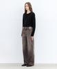 INSILENCE WOMEN Washed Corduroy Pants Brown
