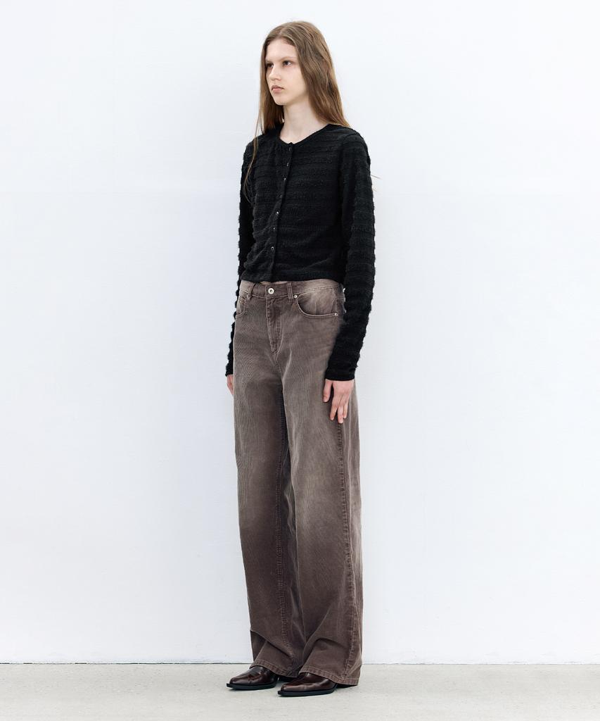 INSILENCE WOMEN Washed Corduroy Pants Brown
