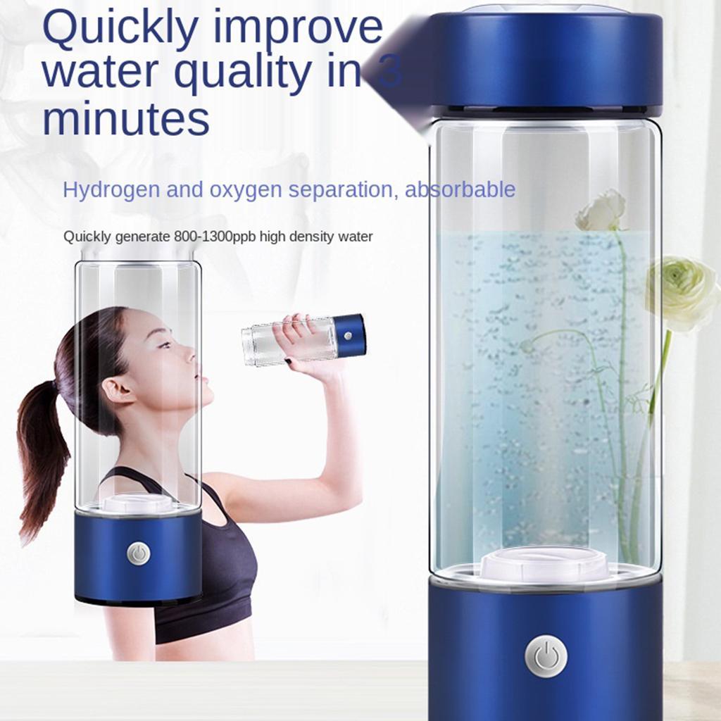 Hydrogen Water Bottle Machine Generator Portable Electric Water Cup Glass Quality Filter Healthcare Acessories 10800ppb USB