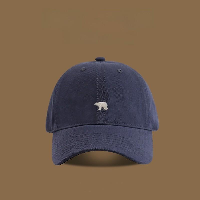 New Polar Bear Embroidered Cotton Baseball Hat With Sun Protection For Men And Women