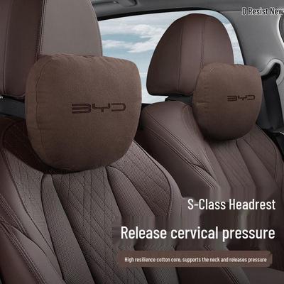 BYD Car Neck and Lumbar Support Pillow: Compatible with Plus, Qin Plus DMI, Han EV, Tang DM, and Dolphin Models.