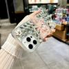 For iPhone 15 Pro Case Glass Rhinestone Decor Butterfly Pattern TPU Phone Back Cover