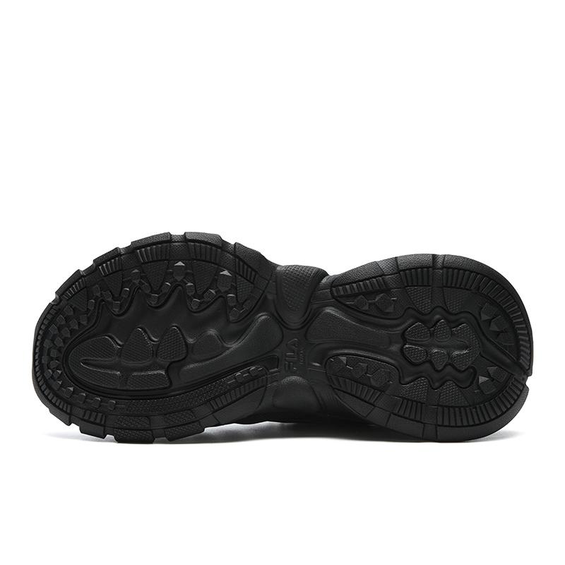 FILA TRUFFLE Cushioning Abrasion Resistant Lightweight Height Increasing Low top Chunky Sneakers Men's Black F12M611104FBK