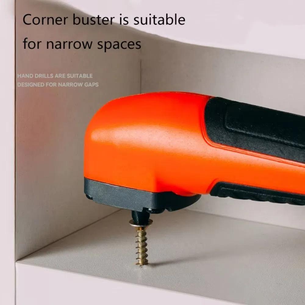 Bend 90 Degrees Right Angle Extension Driver Powerful Corner Device  1/4" Hex Wrench Drill Bit
