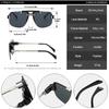 Non-polarized Square Rimless Sunglasses Women Fashion Clear Ocean Gradient Lens Shades Retro Rivets Men Sun Glasses