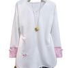Women's Plus Size Chinese Style Long Sleeve T-shirt - Early Spring, Loose Slimming Mid-length Top