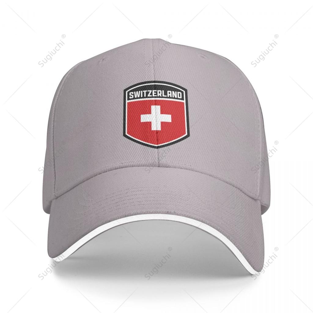 Multifunctioneel Zwitserland Vlag Schild Sandwich Honkbalpet Unisex Sport Casual Petten Golf Hoed Vissen Buiten