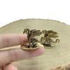 Mini Brass Ornament Demon Dragon Little Flying Dragon Statue Home Office Desk Decor Ornament Antique Handicrafts Gift Decoration