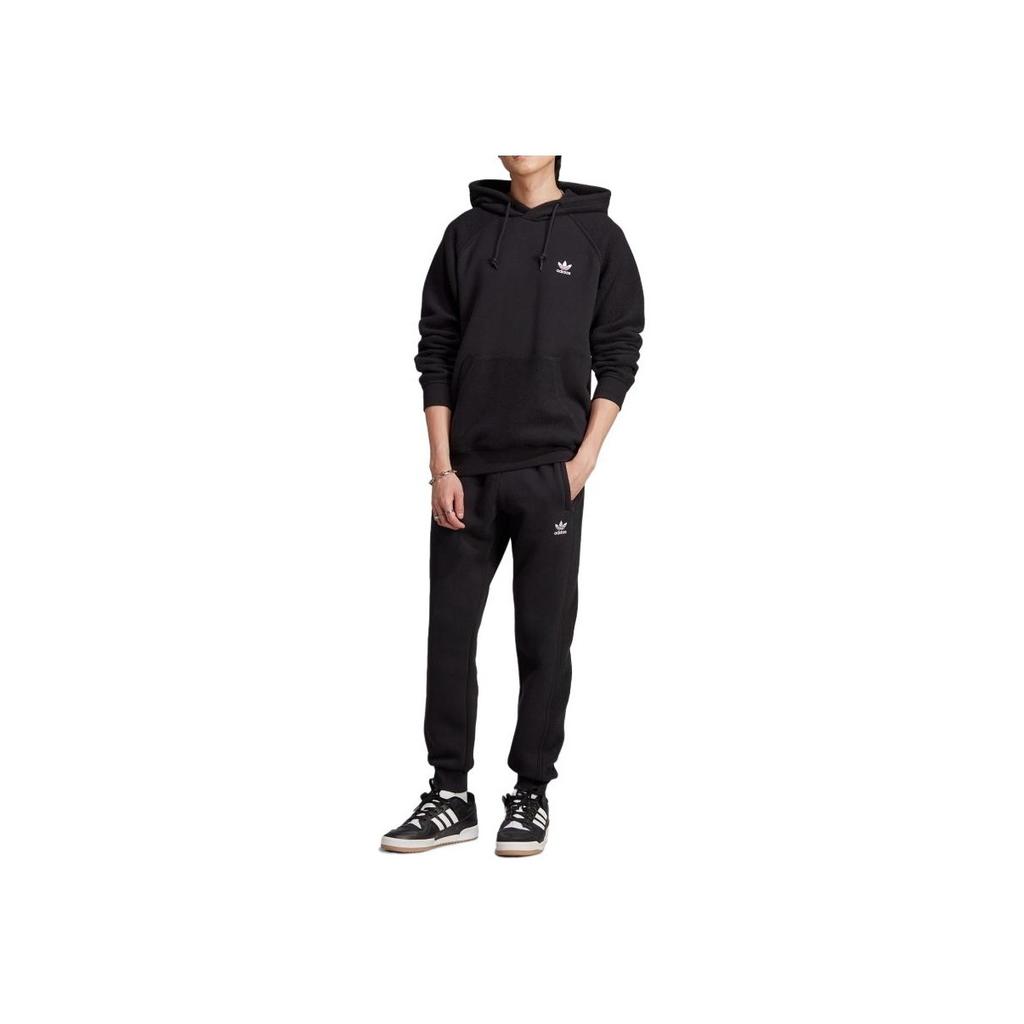 Adidas Originals FW23 Logo Print Elastic Waist Jogger Pants Men Bottoms Black II5791