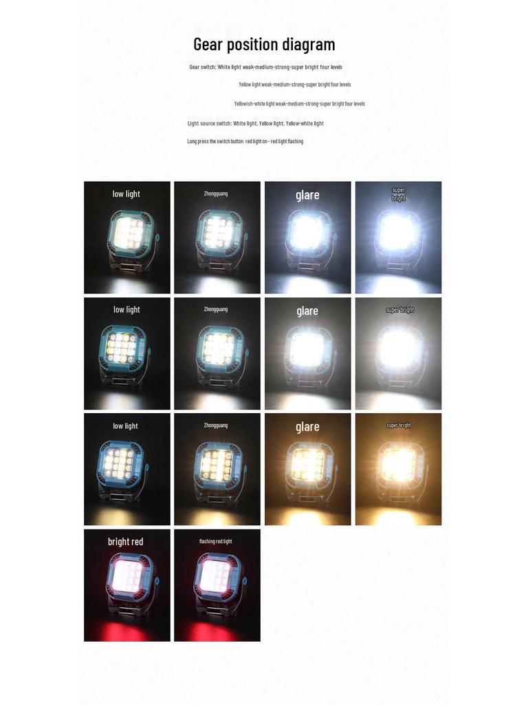 Portable Multi-Source Mini Camping Keychain Light