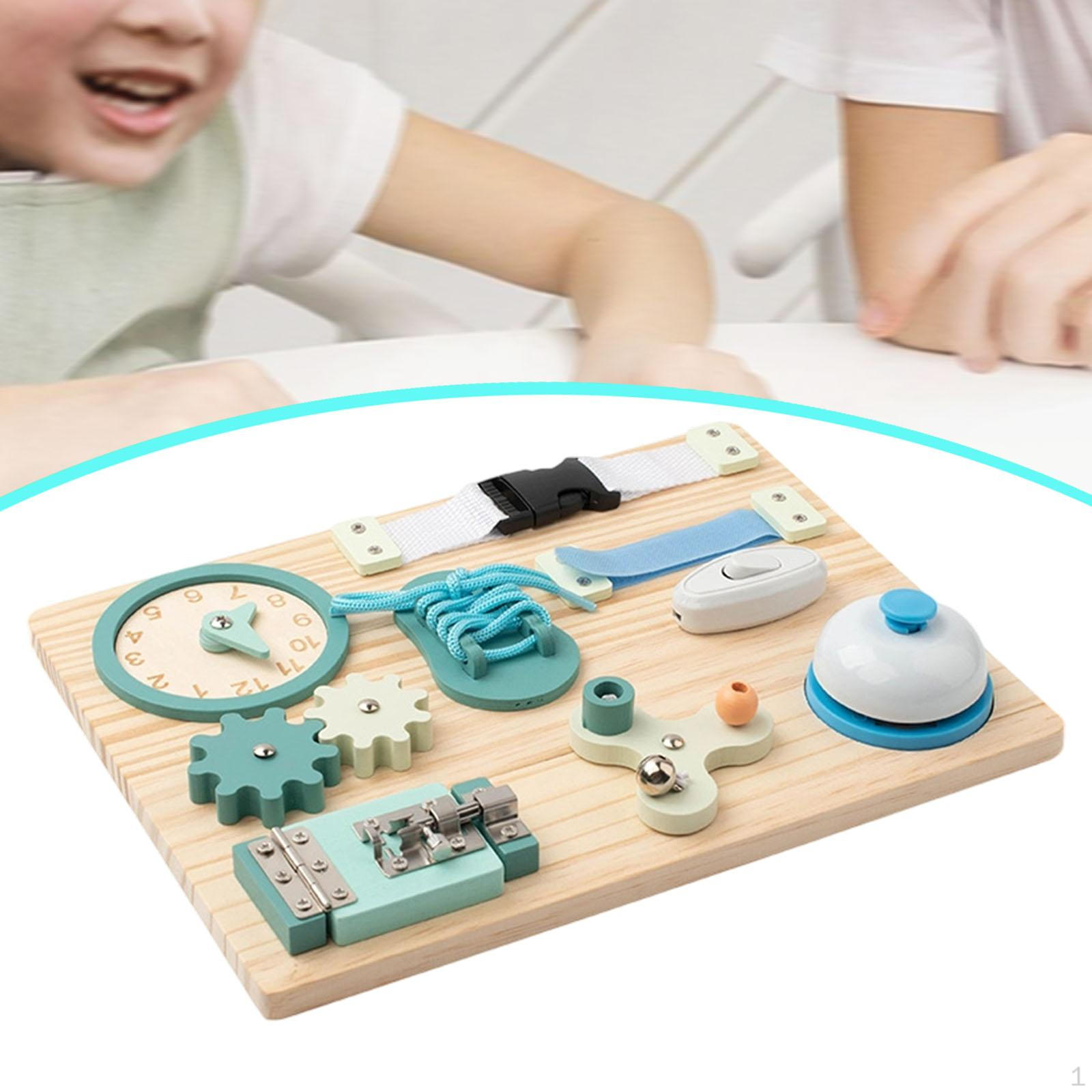 

Busy Board Sensory Switch Toy Travel Educational Activity Fine Motor Skills for Daycares