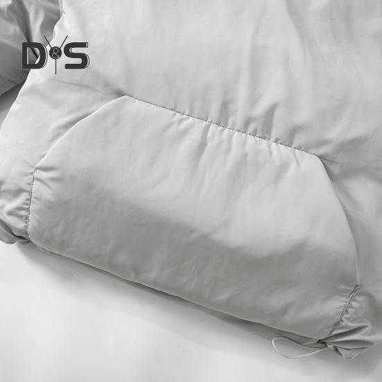 Manteau d'hiver en coton pour femme, épais, rembourré, coupe-vent, rétention de la chaleur, avec grande poche, capuche, couleur unie, manches longues, pull