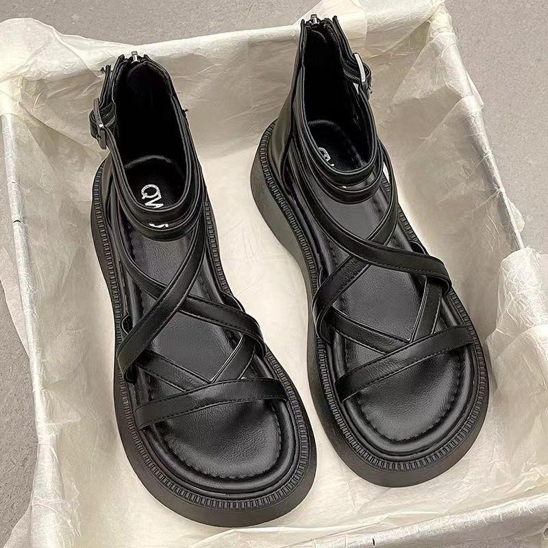 Mode Sommer Damen Sandalen Stilvolle Designer Plateau Römerschuhe Atmungsaktiv Bequem Strand Sandalen Sandalias De Mujer Verano 2025