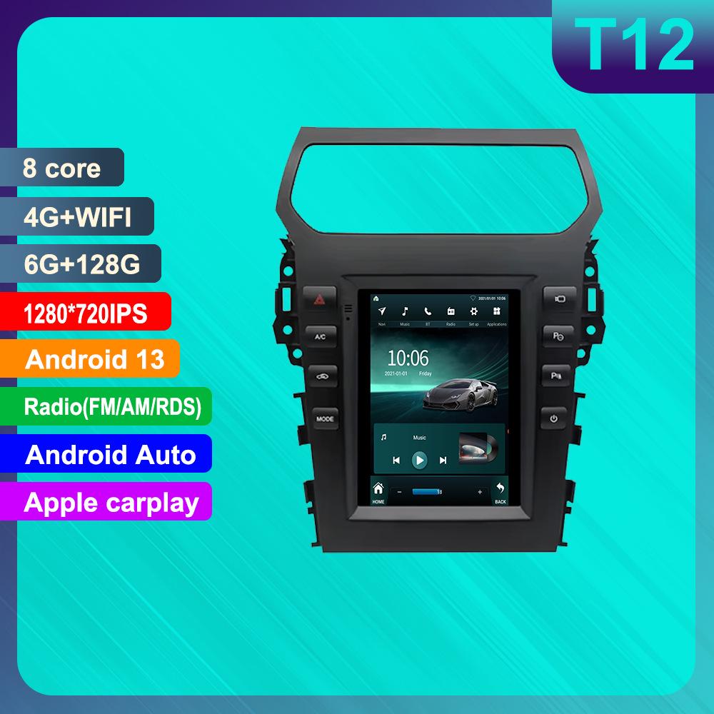Ford Explorer 5 Android Navigation System with HD Reversing Camera and CarPlay Compatibility.