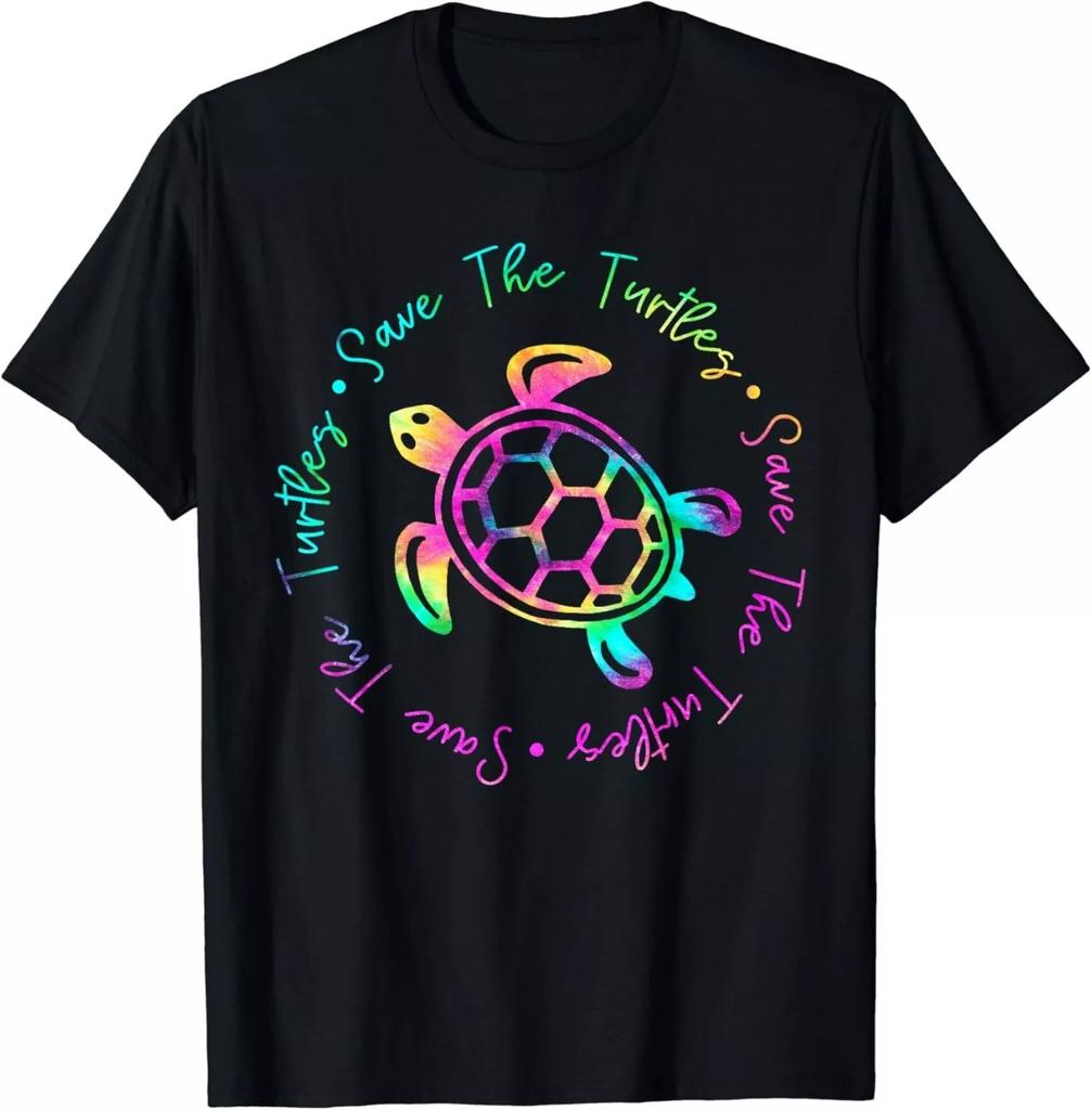 2025/Save The Turtles Tie Dye Sea Turtle Save Earth Ocean Planet Gift Unisex T-S