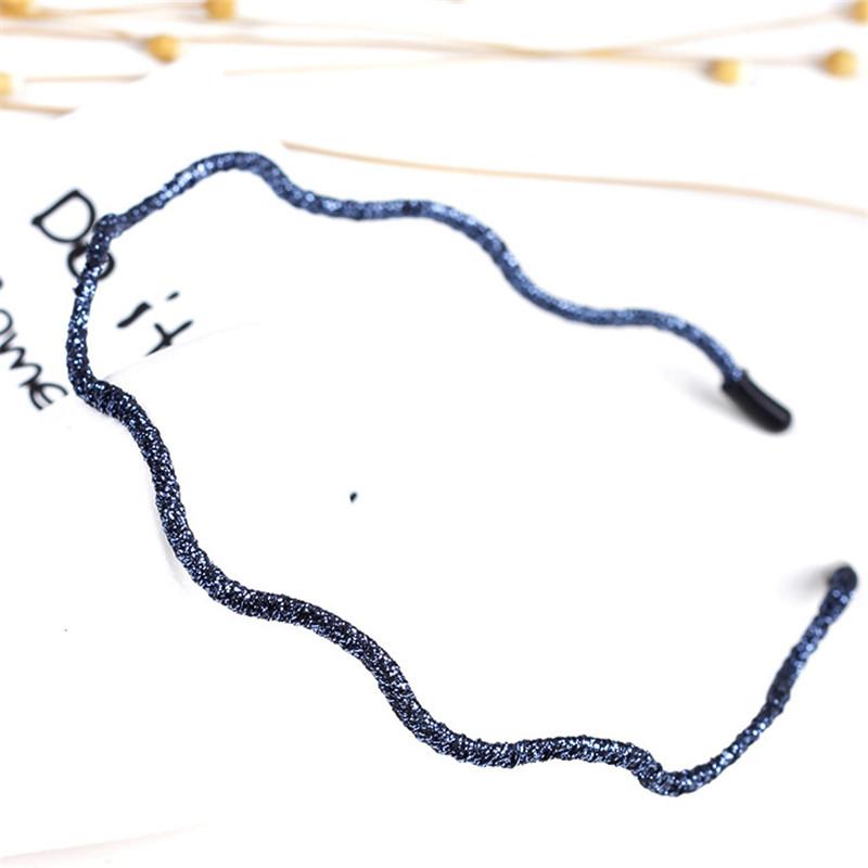 Women Classic Black Brown Plastic Headbands Thin Plain Matt Bright Color Hairbands Non-slip Hair Hoop For Daily Wear