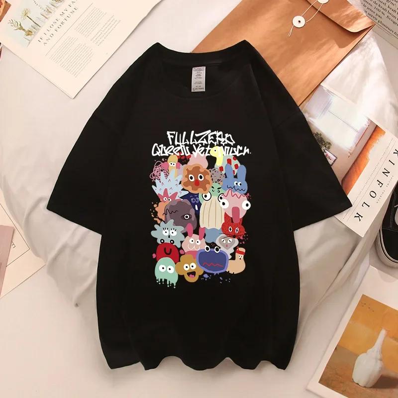 Korean Fashion Tees Summer Kawaii T-shirt Japanese Cartoon Cute Cat Short Sleeved Tshirt Pet Graphic Blouse Streetwear Clothes
