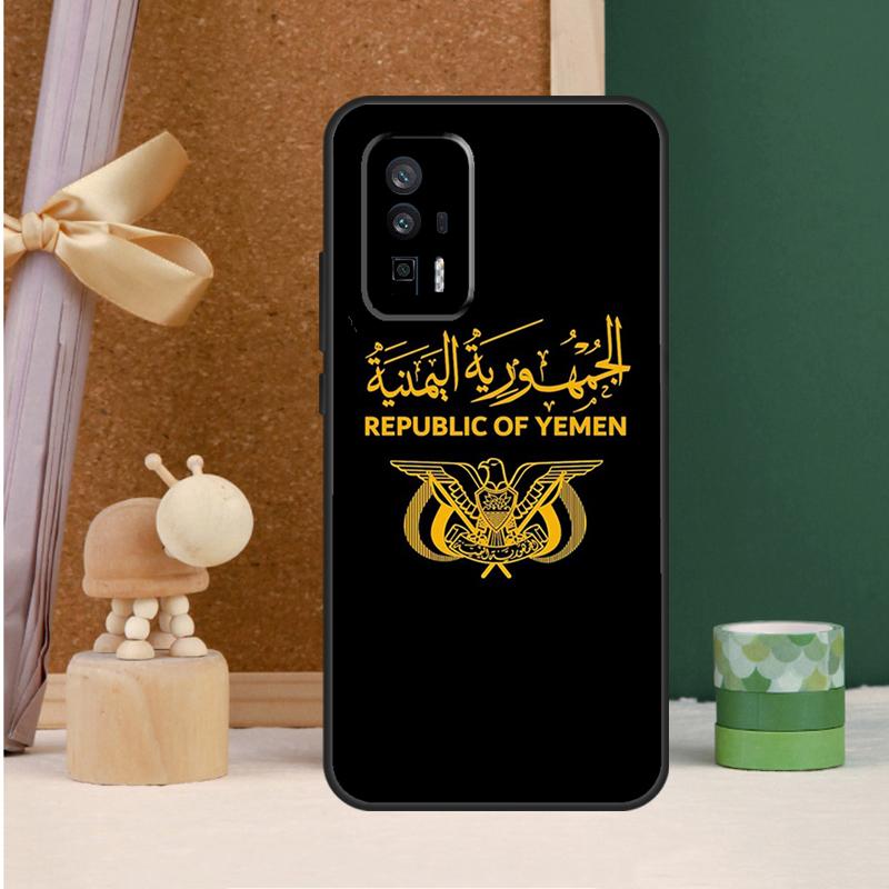 Yemen Coat of Arms Flag Case For Xiaomi 14 15 Ultra 15T 13T 14T 17 Pro Max POCO F8 Ultra F7 F5 F6 X5 X6 X7 Pro Cover