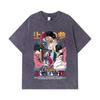 275 GSM Gewaschene T-Shirts 100% Baumwolle Demon Slayer V25 Akaza Aufdruck Unisex Schweres Baumwoll-T-Shirt