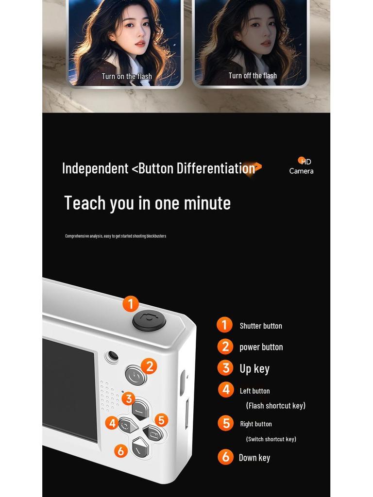 High-Definition Mini Digital Camera for Students and Home Use