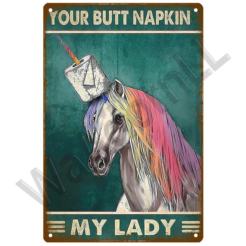 HD Tin Sign Funny Toilet Restroom Vintage Retro Metal Tin Sign Set for Bathroom Wall Decor