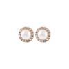 Hollow Gold Color Round For Women Simulated Pearl Earring Sets Stud Earrings Jewelry Accessories