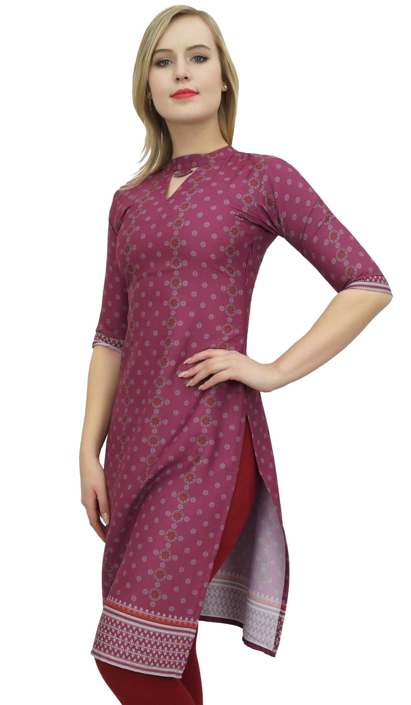 

Жіноча дизайнерська чорна туніка з принтом Bimba Sassy Kurta Festive Kurti-10 8 бордовий