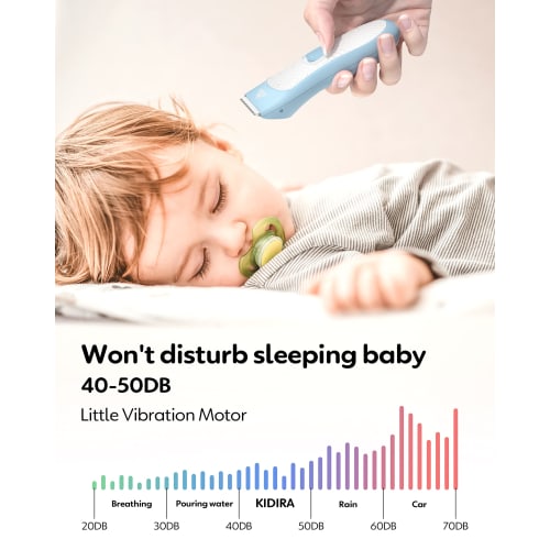 Quiet Baby Hair Clipper Trimmer for Toddlers, Children, and Autism - Waterproof, Rechargeable Cordless Hair Clipper with Ceramic Blades and Haircut Ki