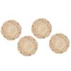 4 Pièces Applique Sculpture sur Bois, Motif Sculpté Exquis Européen Décoration de Maison, avec Matériau Bois de Caoutchouc Naturel, pour Armoire Fenêtre Miroir Porte