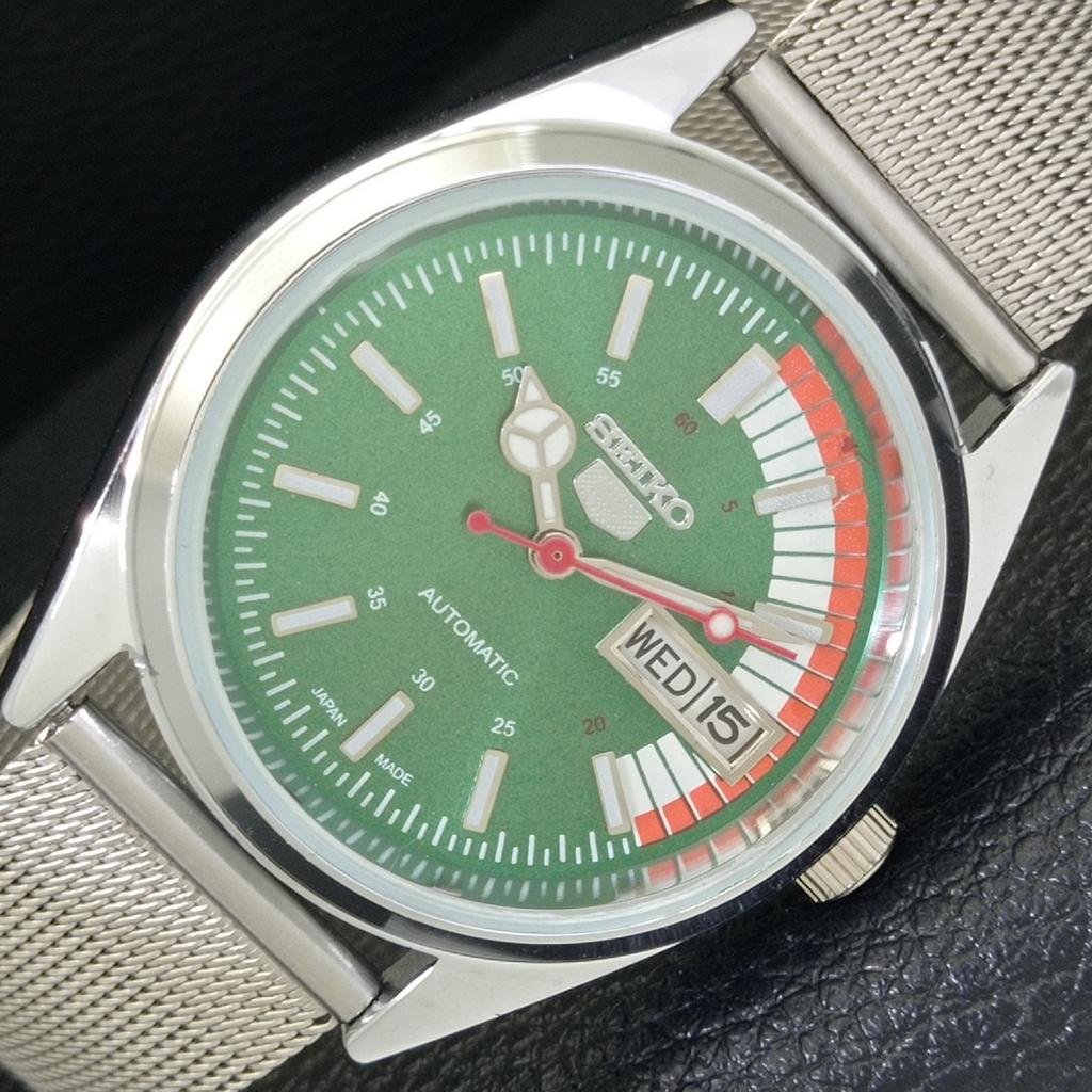 

VINTAGE REFURBISHED SEIKO 5 AUTOMATIC 6309A JAPAN MENS GREEN WATCH a440723-4 Sk-a440723