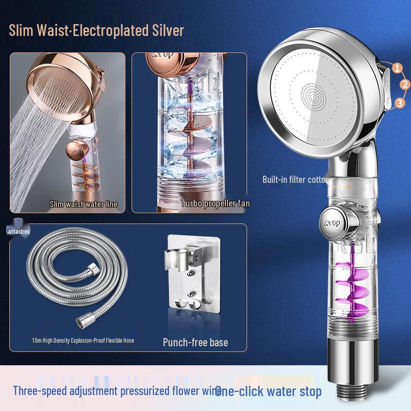 

High-Pressure Turbocharged Shower Head