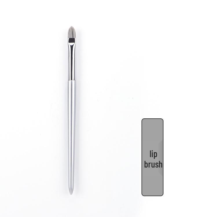 Moonlight Silver 12-Piece Makeup Brush Set: Super Soft Imitation Snow Fox Hair for Powder, Contour, and Eyeshadow.
