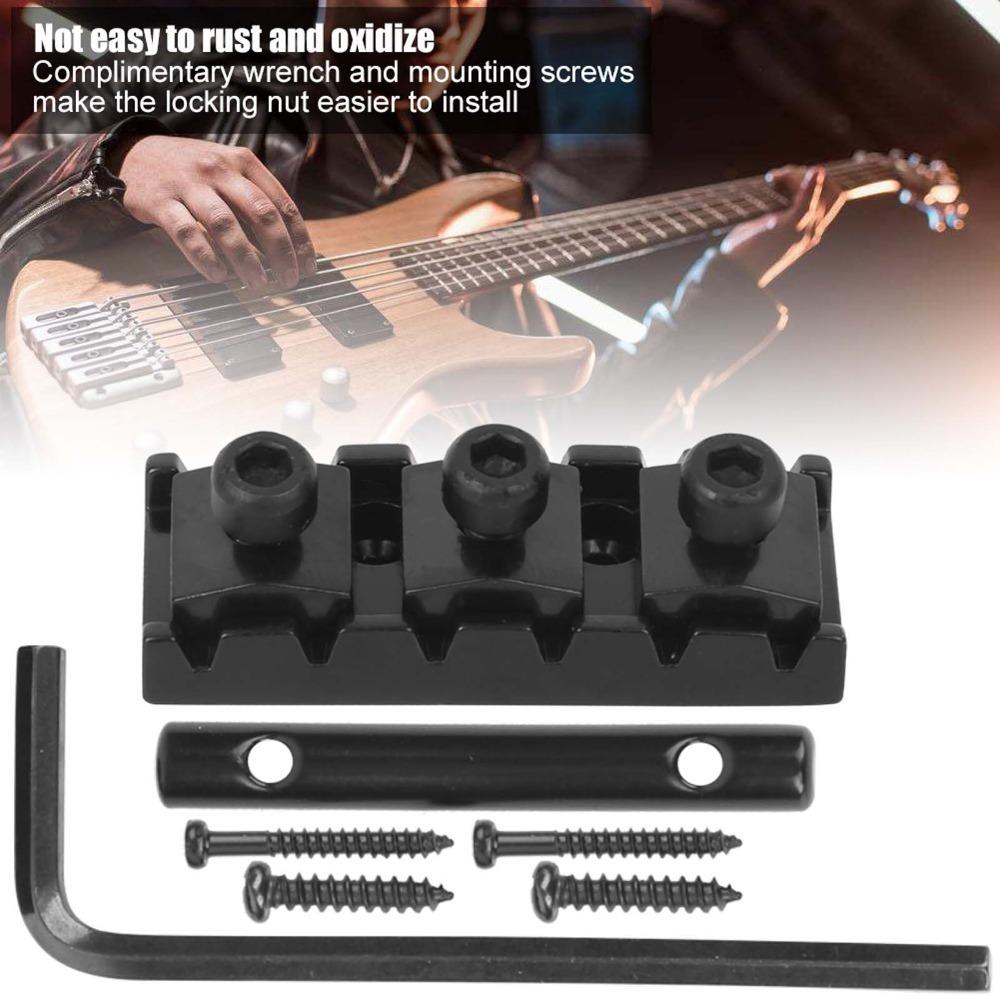 

42mm Guitar String Locking Nut Black Headstock String Retainer Bar Electric Guitar чёрный