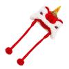 Warm Dog Lion Dance Hat Adjustable Celebration Pet Hat  for New Year Christmas Holiday