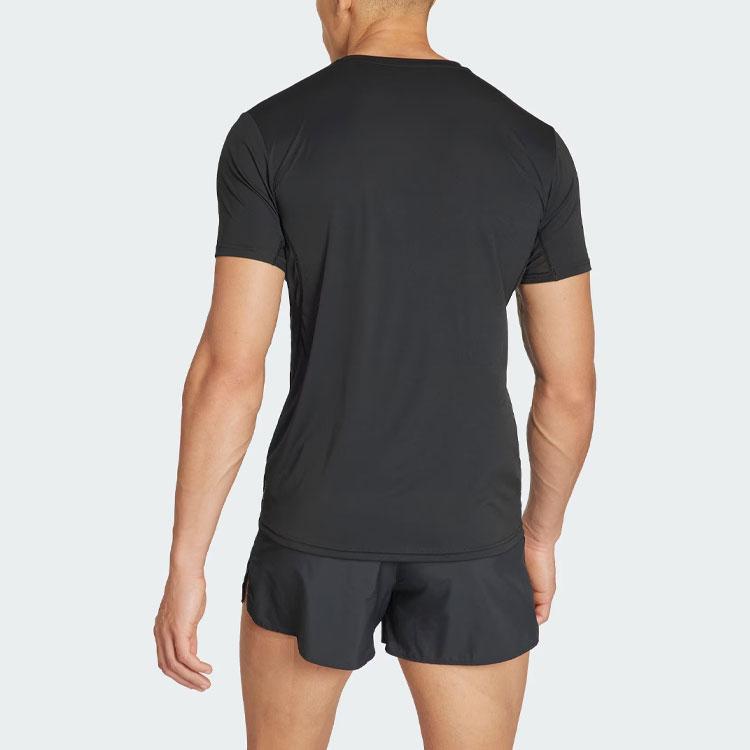 Adidas Adizero Essentials Running Tee Men Tops Black IN1156