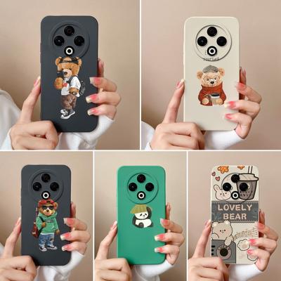 Coques de mode pour Tecno Camon Pop 9 Sprak 20 30 30C Pro 30S GO 1 2025 4G 5G Ours Adorable Doux Ultra-fin Silicone Liquide Protection d'Écran Pour Tecno Capa