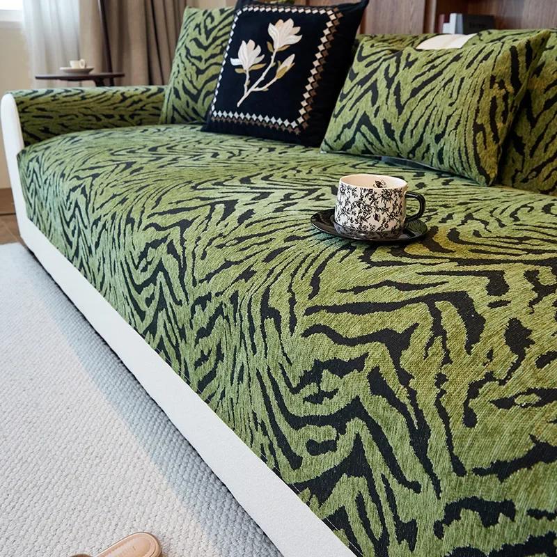 

Новая роскошная подушка для дивана из шенилла Four Seasons Universal Modern High-end Leather Non-Slip High-Cap Cover Fabric 70x70