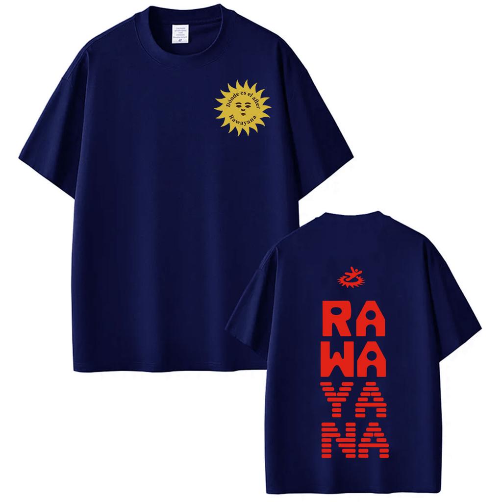 Rawayana ¿Donde Es El After_ Tour 2026 Print T-shirt Heren Dames Mode T-shirts Korte Mouwen Katoen Los Casual Fan Cadeaus T-shirts