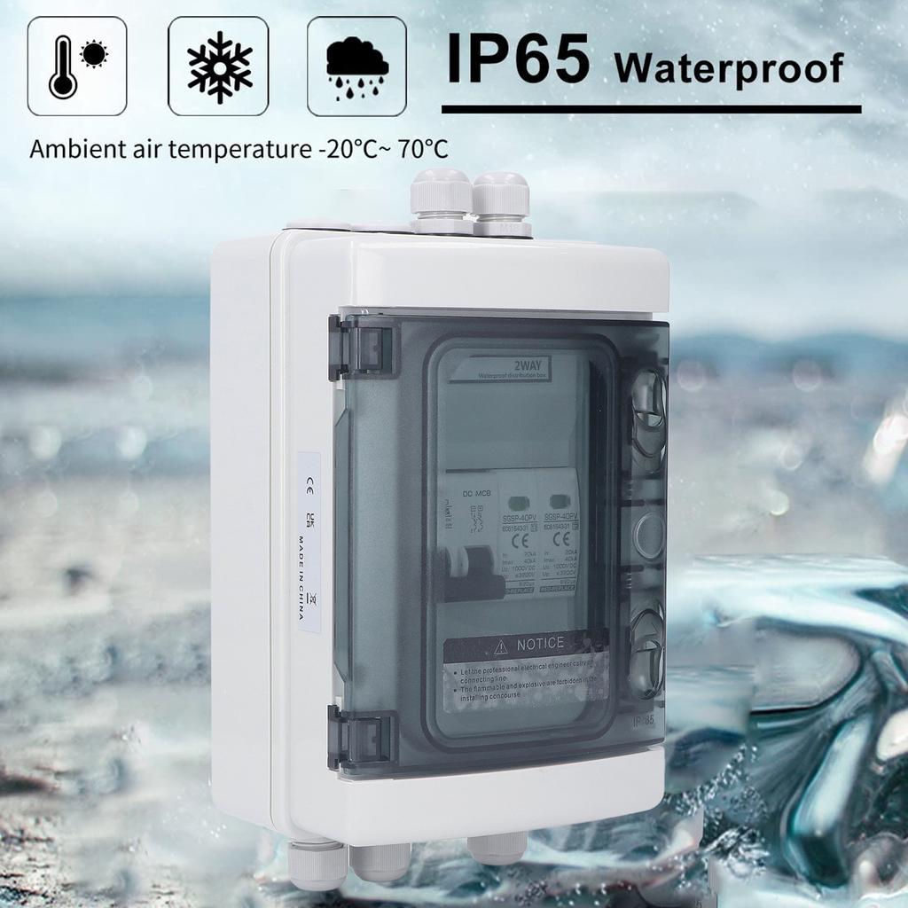 PV Combiner Box IP65 Wasserdichter Blitzschutz Photovoltaik Solar Trennschalter mit 40A