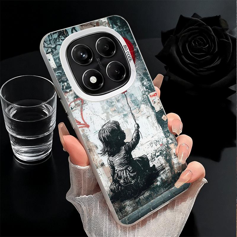 B-Banksy Kunst Graffiti Künstler Weiche Handyhülle für Samsung Galaxy S24 S25 FE S26 Edge S23 Ultra S22 Plus S21 + Stoßfeste Hülle Ba