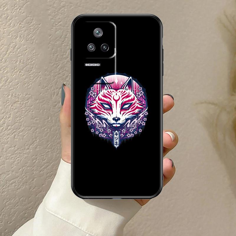 Kitsune Fox Japanese Art Case For Xiaomi 13T 14T 15T Pro 14 15 Ultra 17 Pro Max POCO F8 F7 F5 F6 X3 X5 X6 X7 Pro Cover